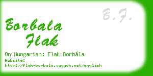 borbala flak business card